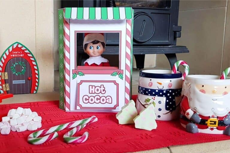 Elf on the shelf hot cocoa shack printable.