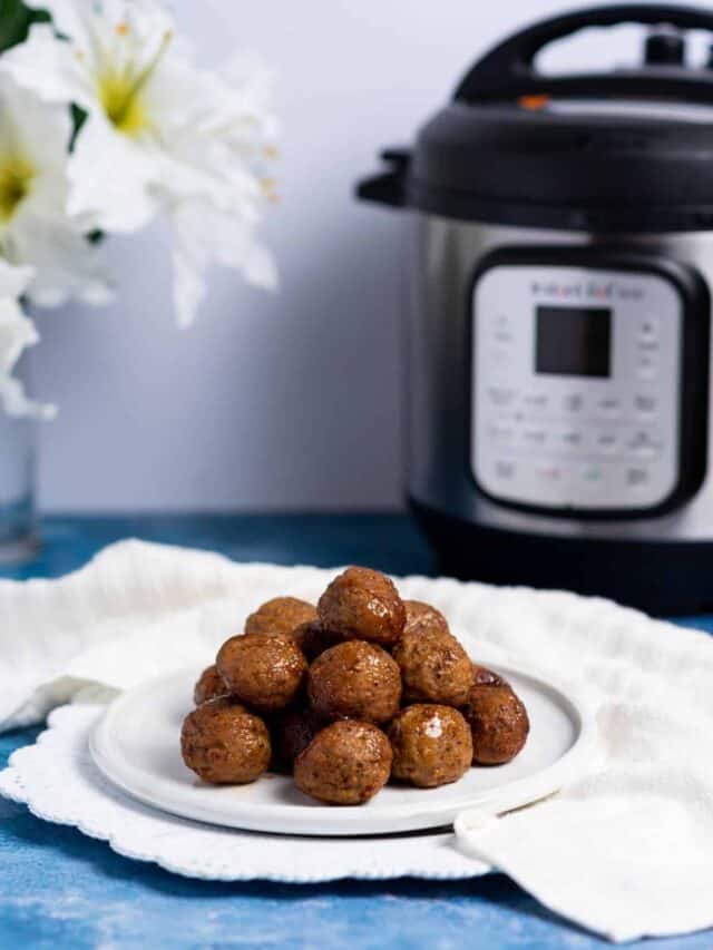 Grape Jelly Meat Balls Instant Pot Recipe Story Saving Dollars and Sense