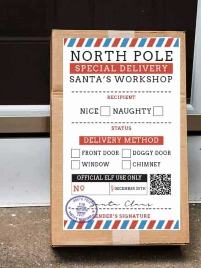 Free Printable North Pole Shipping Labels Story