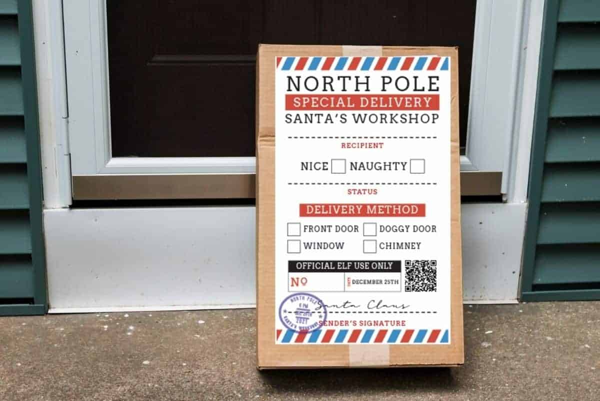 Free Printable North Pole Shipping Shipping Label From Santa