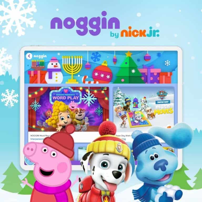 Noggin by Nick Jr. with different characters.
