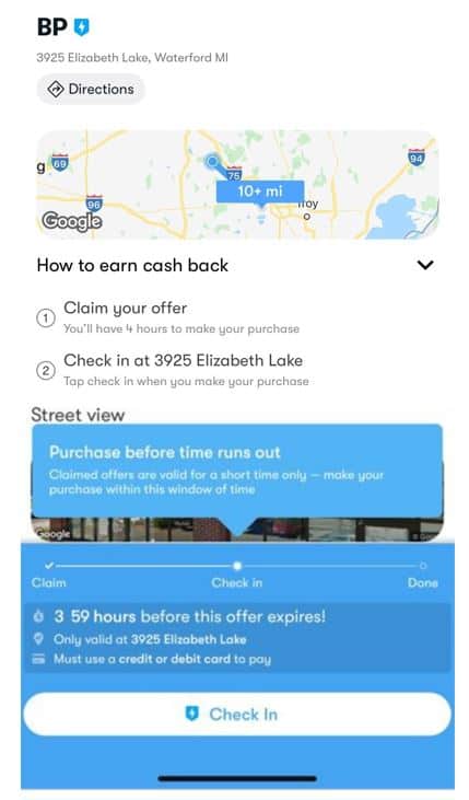 How to earn cash back on getting gas at select gas stations.