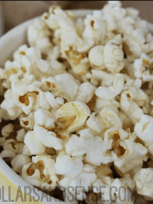 A bowl of popped popcorn.