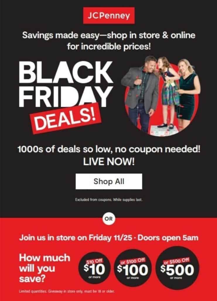 JCPenny Black Friday Sales (Just Released!) Saving Dollars and Sense