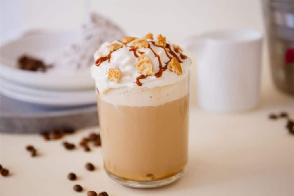 Caramel creme brulee latte Starbucks copycat recipe.