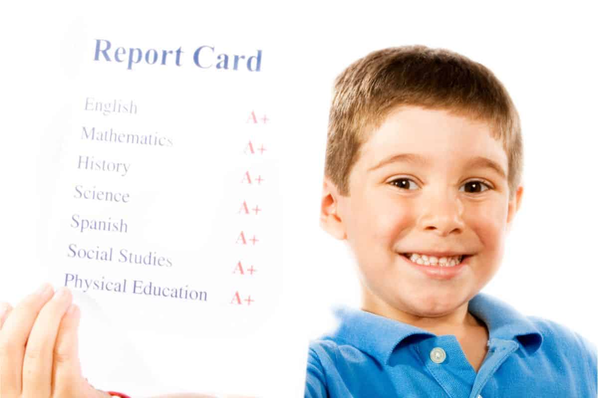 good grades report card