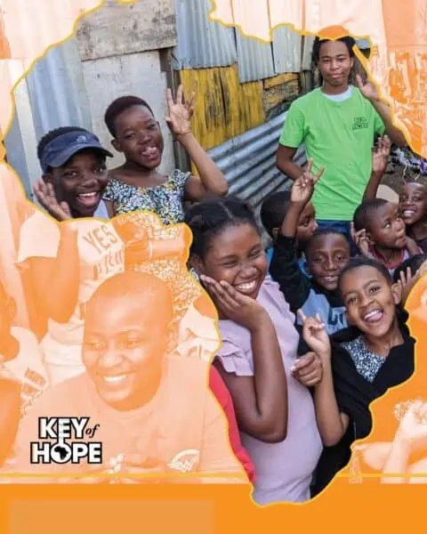 A poster promoting the Key of Hope project in Africa.