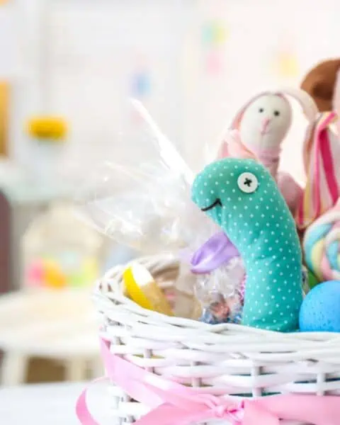 Stuffed animals for an Easter basket.