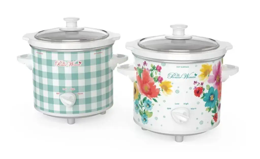 Two crock pots with floral designs available for October 9th Deals.