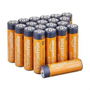 Here's What I Got On Prime Day: A pack of amazon aa batteries on a white background.