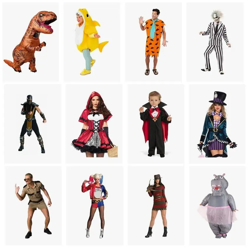 A collage of people dressed up in different costumes featuring October 12th.