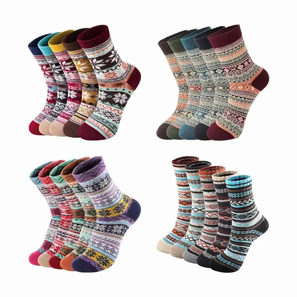 October 31st Deals: A set of colorful socks with different patterns, perfect for Halloween.