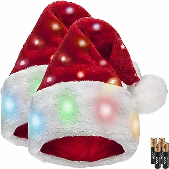 Get into the festive spirit with these October 27th Deals! These exclusive santa hats are adorned with twinkling lights, making them perfect for spreading holiday cheer.