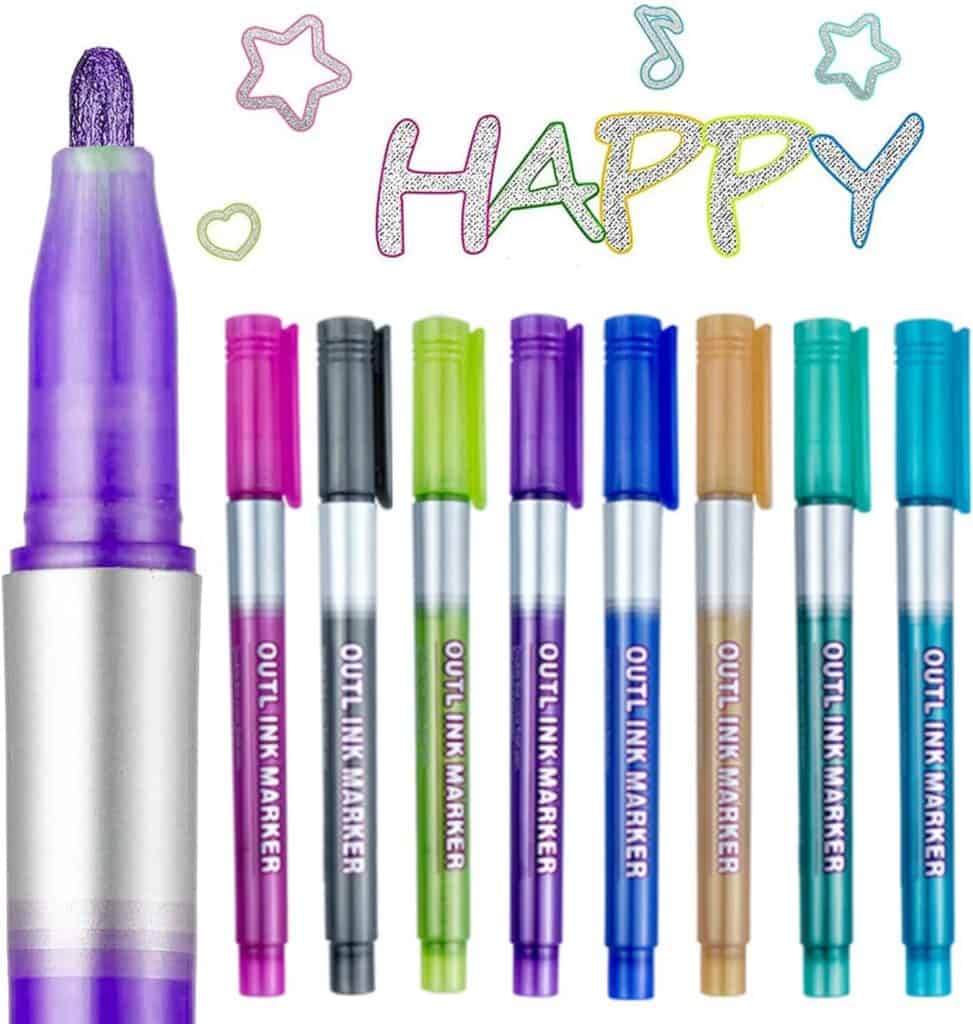 A set of colored pens with the words 5 happy, available for October 26th Deals.