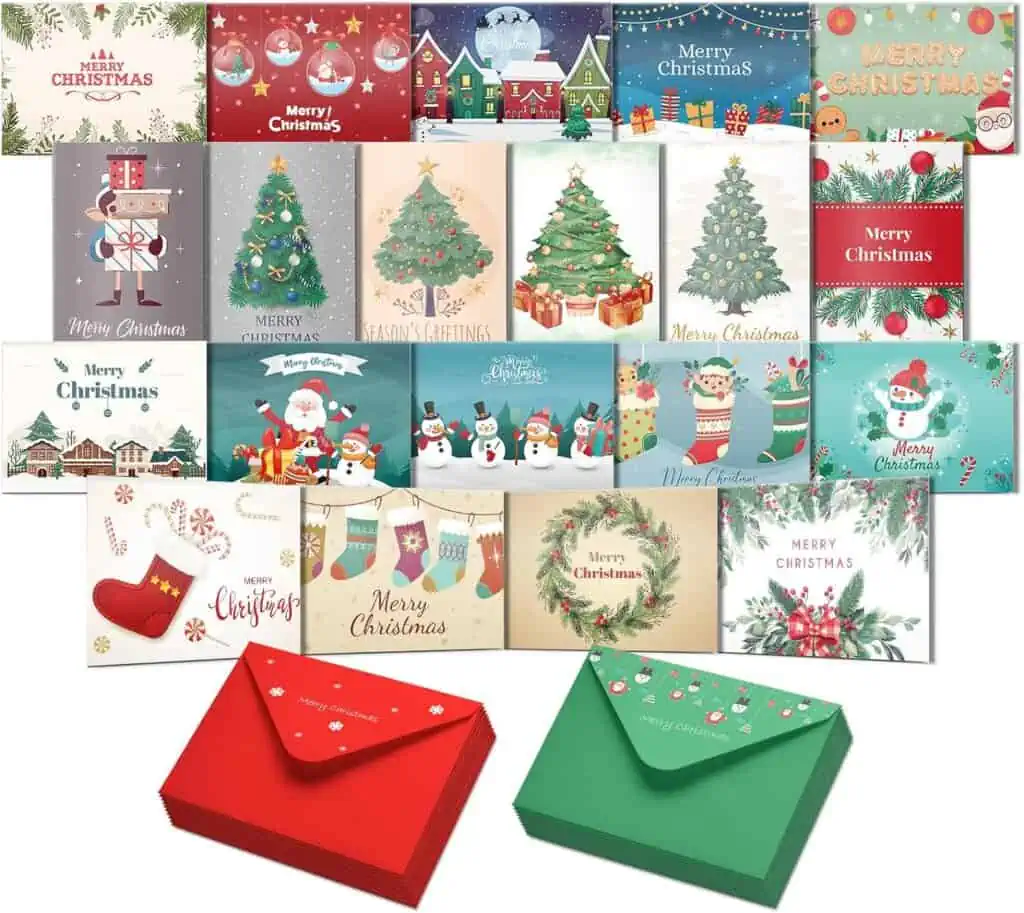 October 26th Deals: A festive assortment of Christmas cards and envelopes.