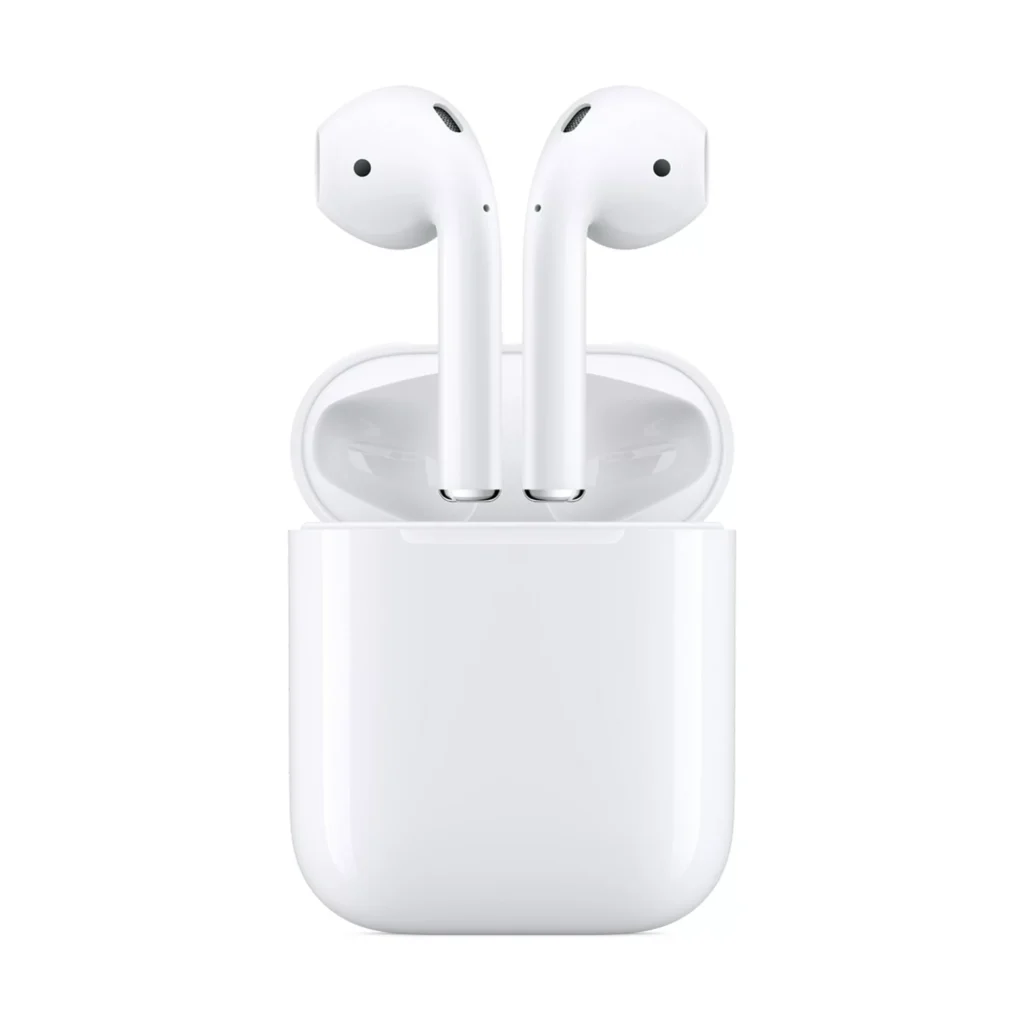 An apple airpods is shown on a white background for the October 9th Deals.