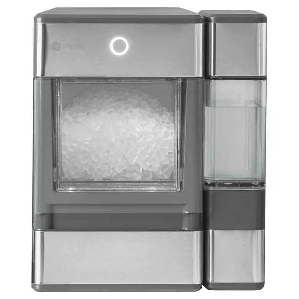 A silver ice maker with ice in it, on sale for October 9th Deals.