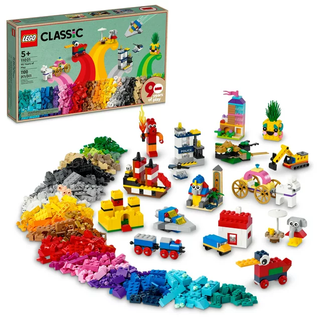 A LEGO classic set is shown in a box, featuring October 12th deals.