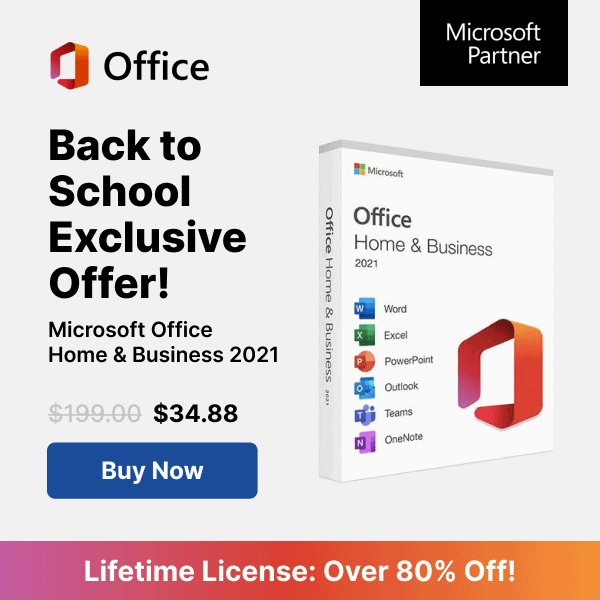 Back to school offer: October 26th Deals on Microsoft Office Home and Business 2021