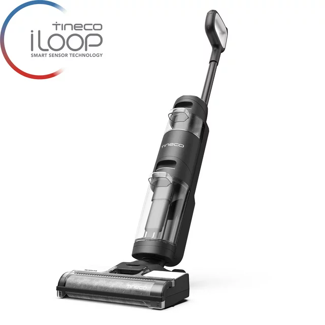 A vacuum cleaner with a black handle and a white background, available in the October 10th deals.