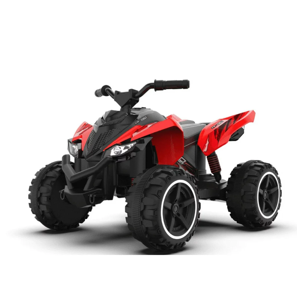 A red and black ATV on a white background available for special November 24th deals.