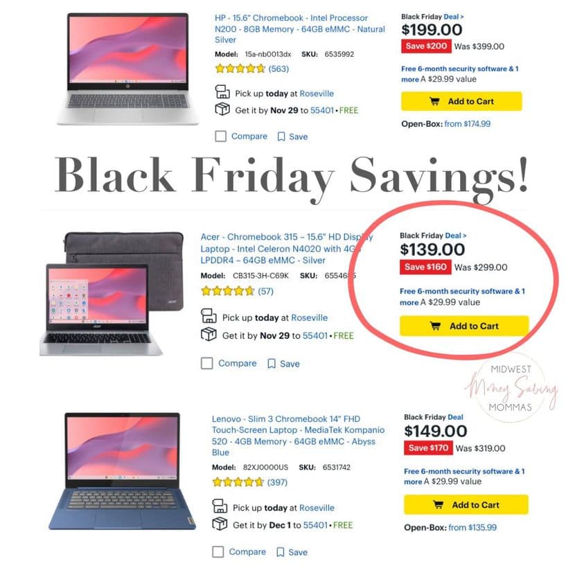 November 24th Laptop Deals for Black Friday.