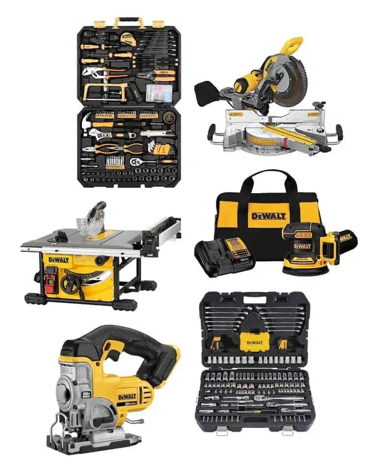 A Dewalt tool kit with a variety of tools at great deals on November 24th.