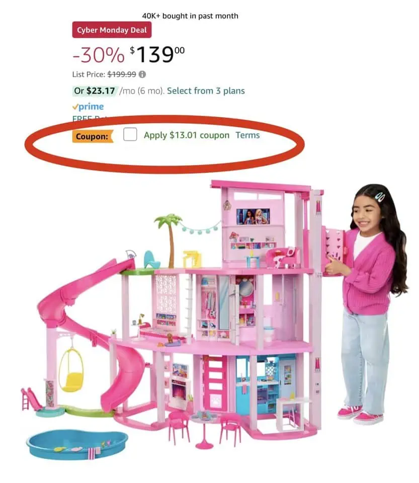 Barbie doll house on sale on November 27th at amazon with amazing deals.