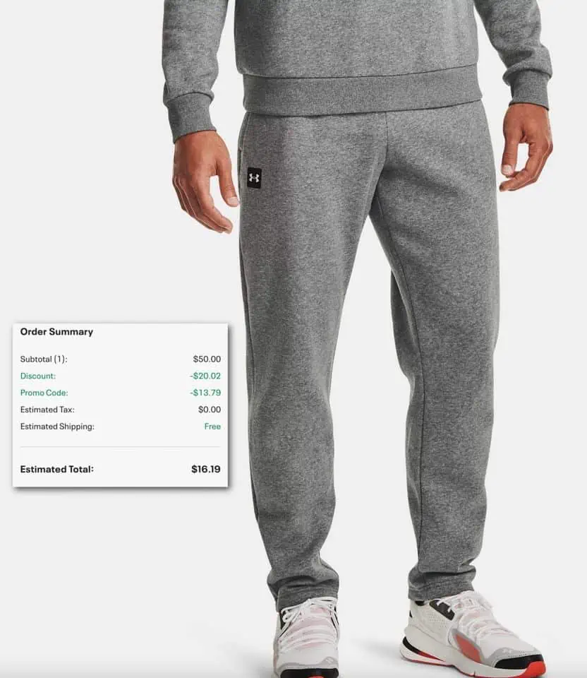 Get ready for November 27th with amazing deals on Under Armour men's fleece joggers.
