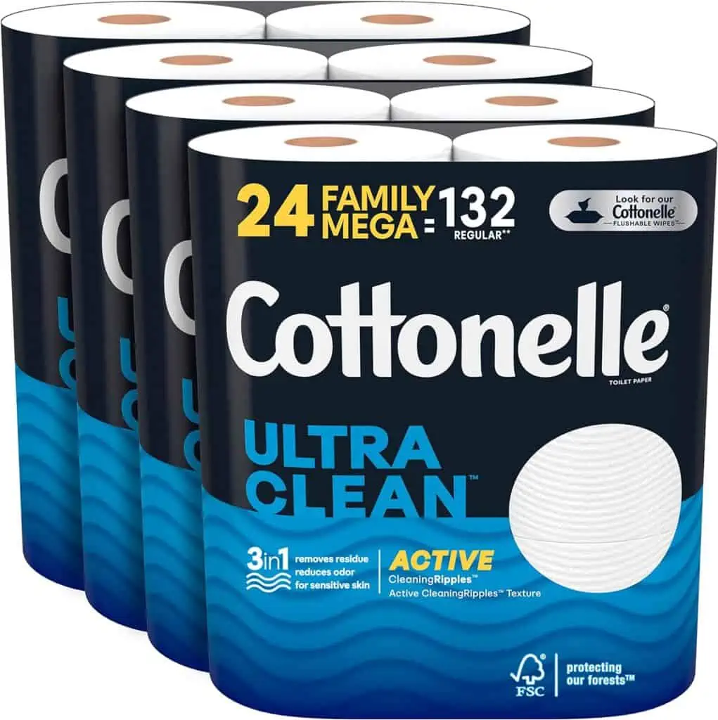 Four rolls of cottonelle ultra clean toilet paper on November 24th.