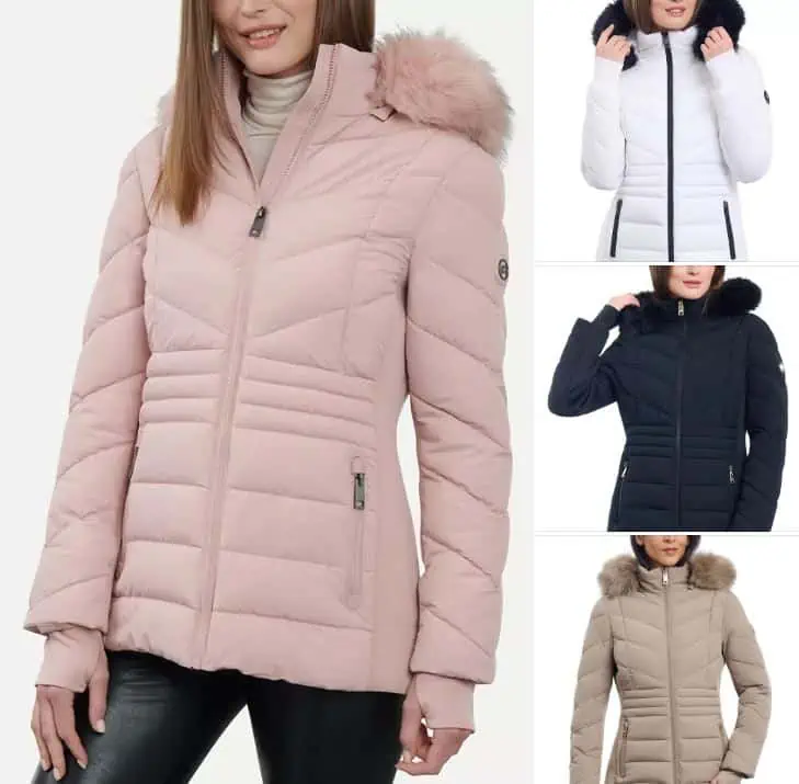 Deals on women's puffer jackets with fur hoods available starting November 6th.