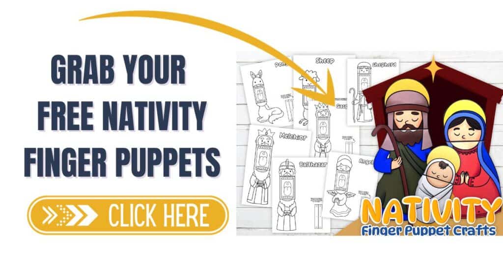 Grab your free nativity finger puppets.
