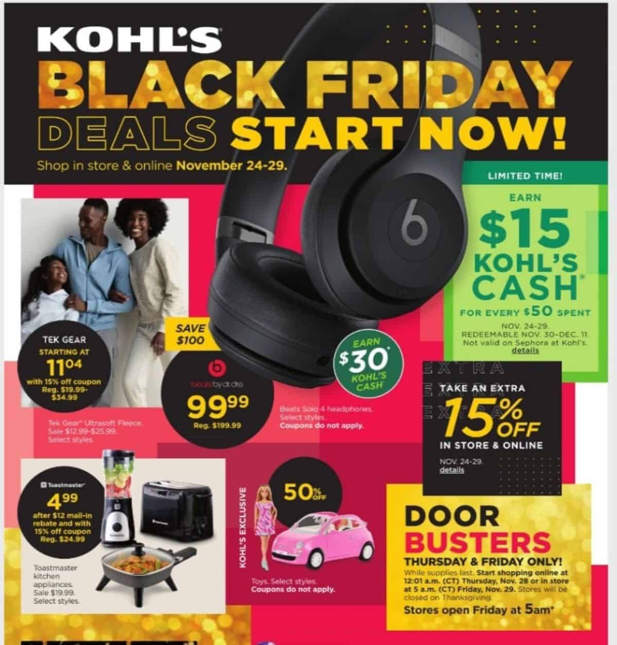 Kohl's Black Friday Sales (Just Released!!) Saving Dollars and Sense