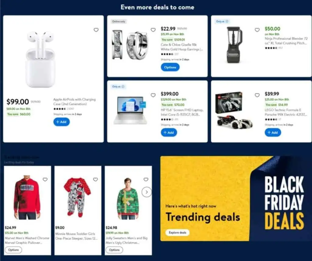Get ready for incredible Black Friday deals at Walmart. Check out our homepage for unbeatable Walmart Black Friday sales.