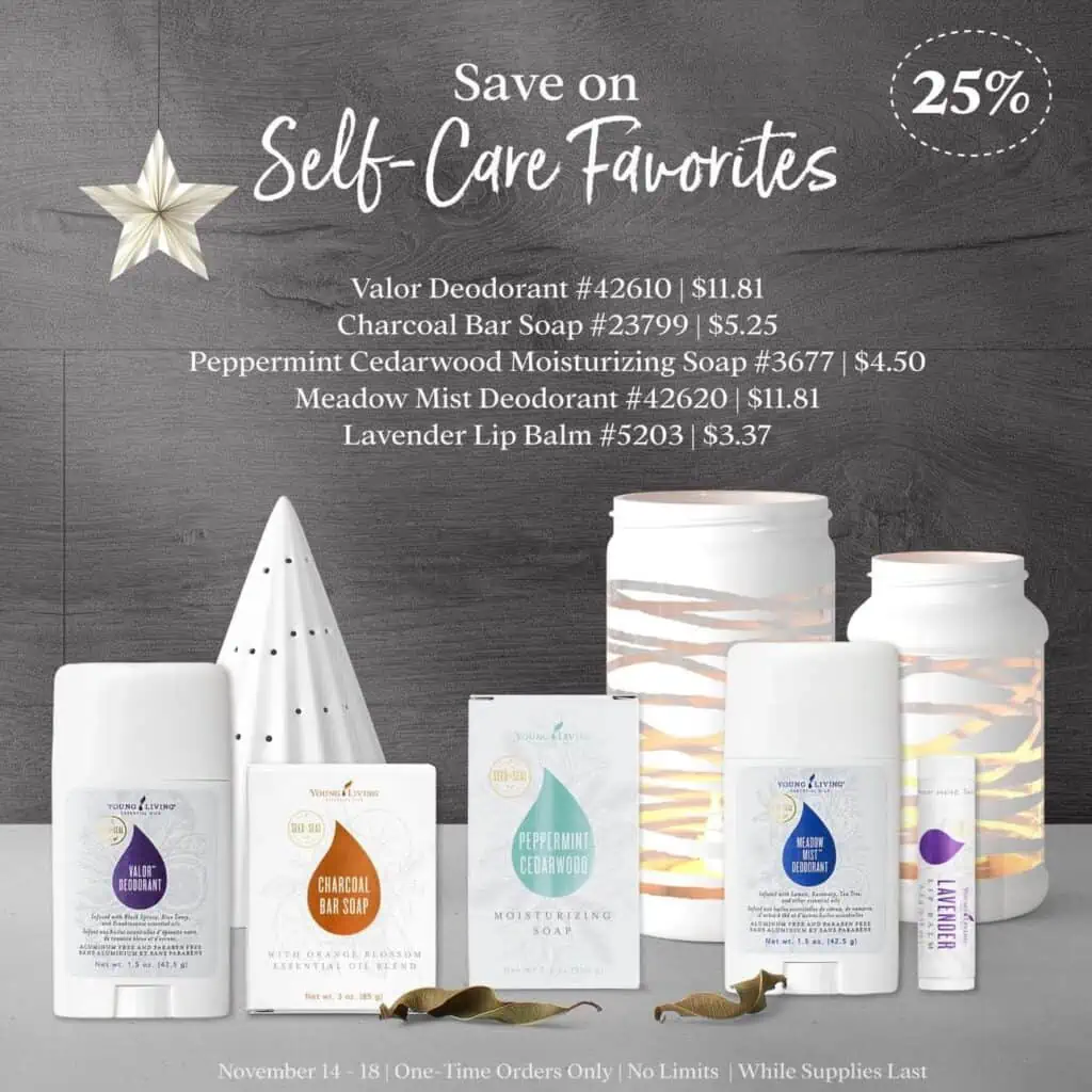 Save on Young Living self care favorites during their Black Friday Deals.